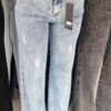 JEANS BRILLOS CELESTE